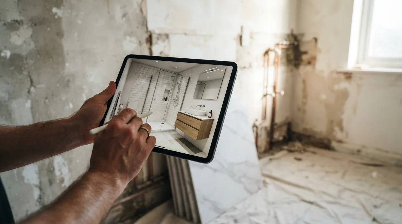 Ilustración de la sección "¿Cómo ver tu baño reformado antes de empezar la obra?"