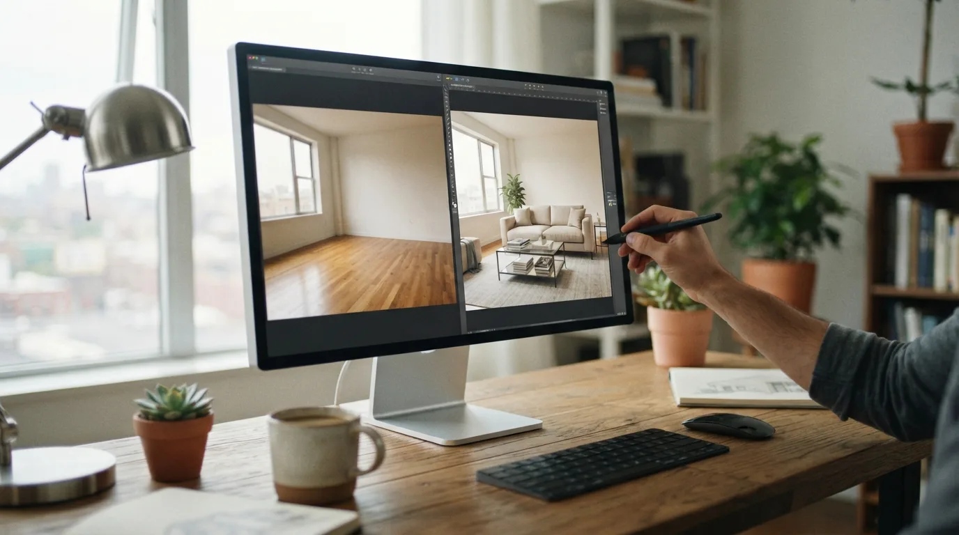 Ilustración de la sección "¿Qué es el home staging virtual y en qué se diferencia del staging físico?"