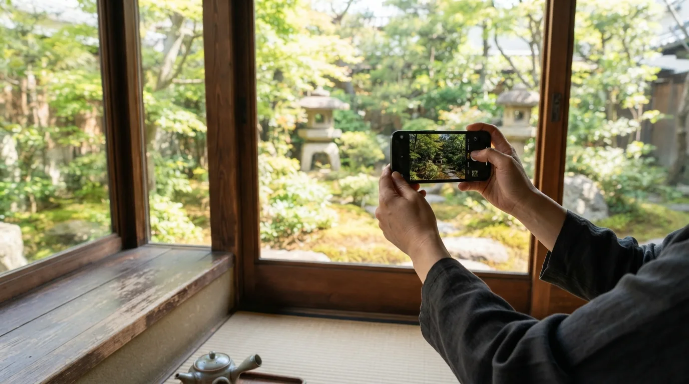 セクション「AIに庭をデザインしてもらうには、どんな写真を撮ればいい?」のイラスト