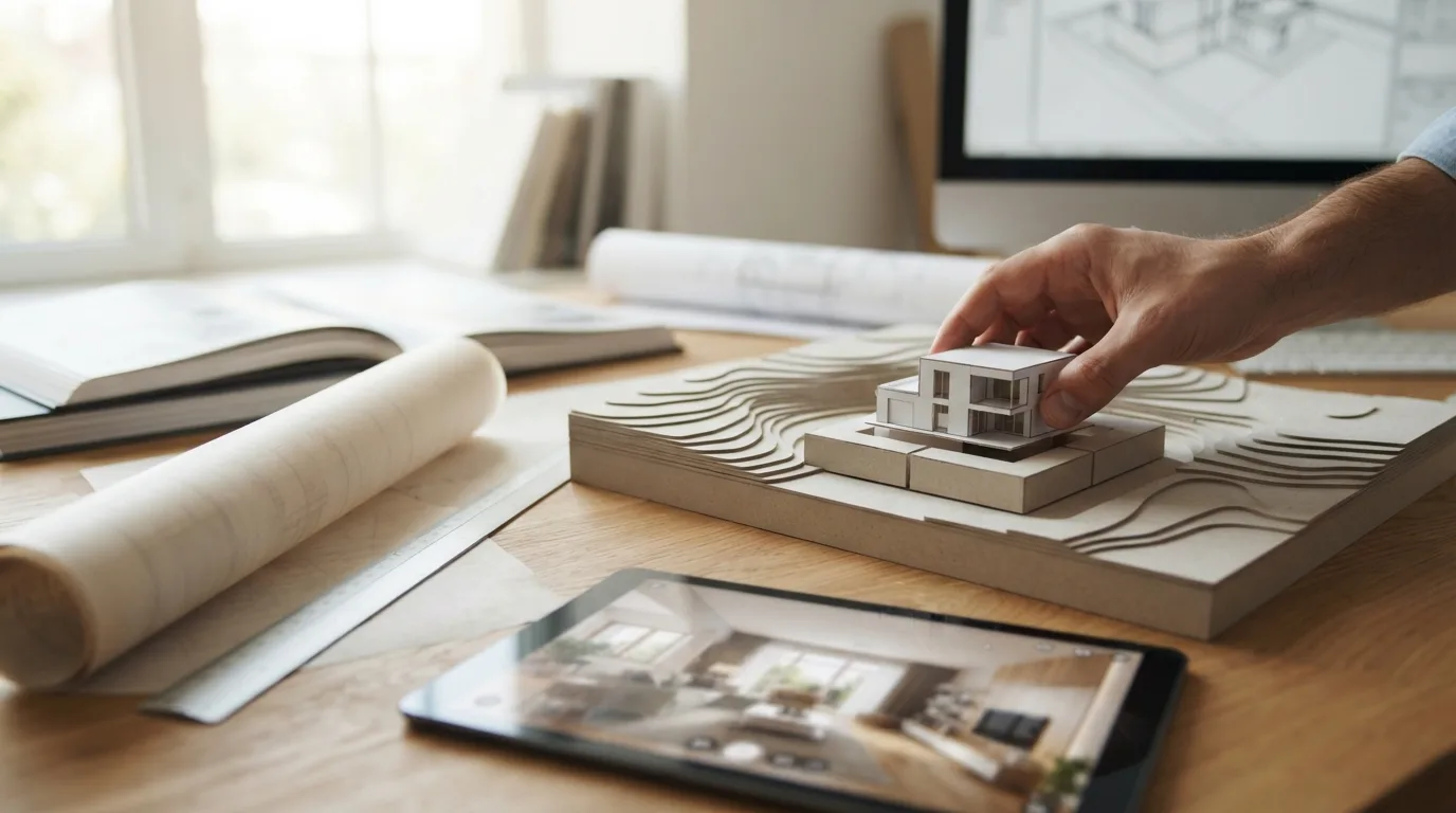 Ilustración de la sección "¿Qué puede mostrar la visualización para inmobiliarias antes de que exista la obra?"