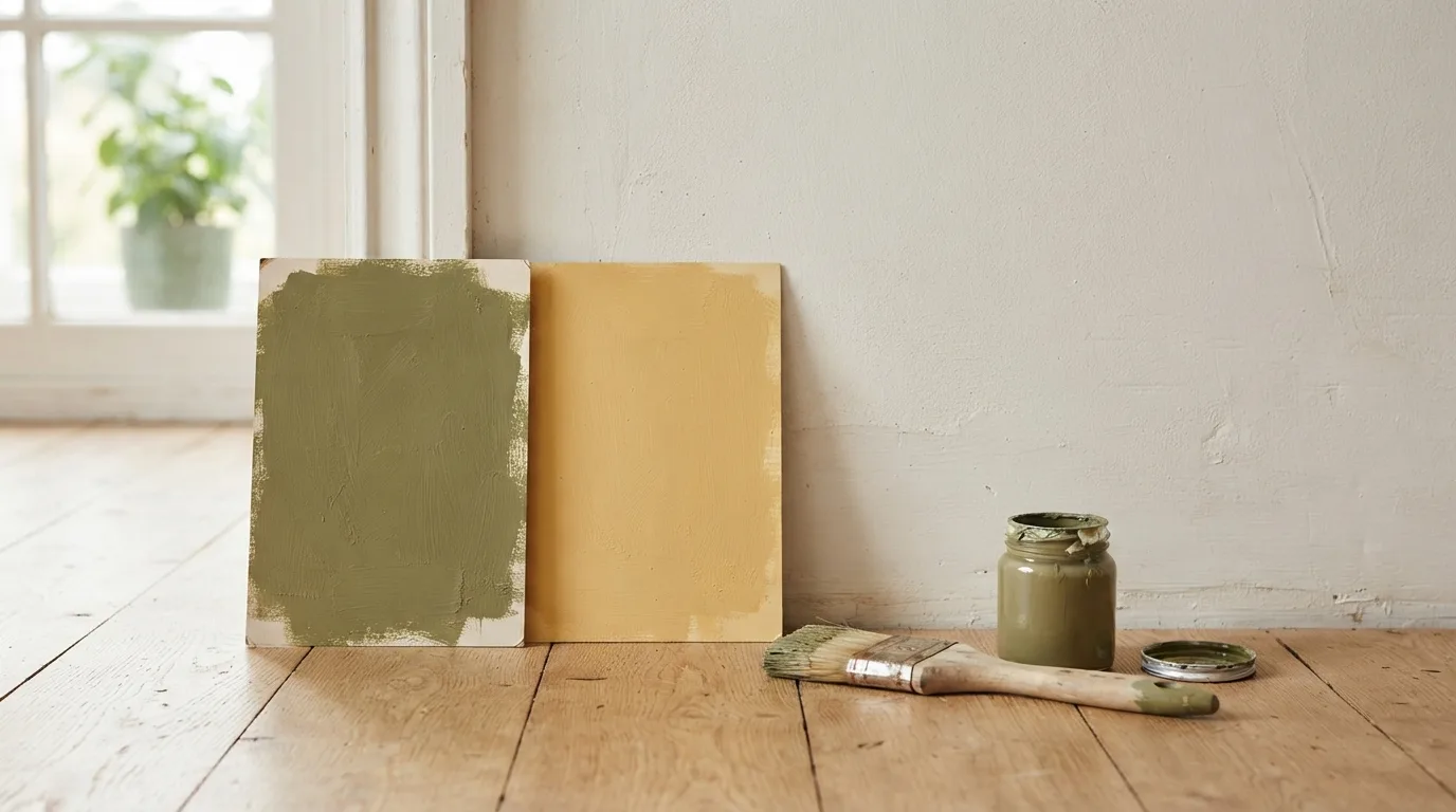 Ilustración de la sección "¿Cómo probar una paleta de colores para interiores antes de pintar?"